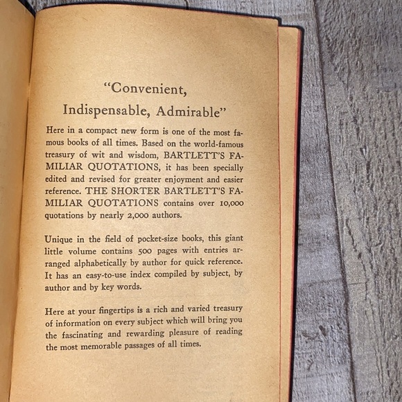 Bartletts Familiar Quotation book vintage - Picture 3 of 11